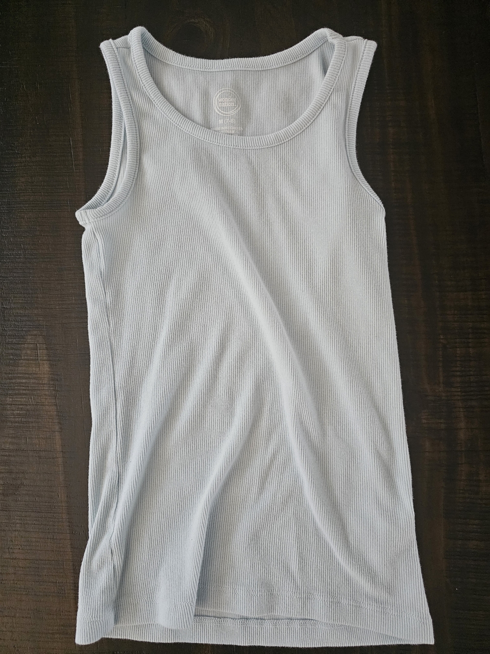 wonder nation Light Blue Ribbed Tank Top